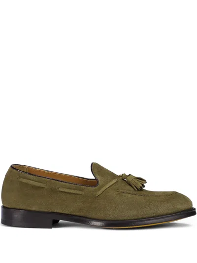 Doucal's Tassel-detail Suede Loafers In Green