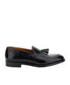 Doucal's Slip-on Loafers With Tassel Detail In Smooth Leather In Black