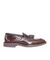 Doucal's Tassel-detailed Almond Toe Loafers In Gray