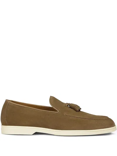 Doucal's Tassel Suede Loafers In Brown
