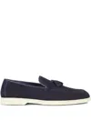 Doucal's Tassel Suede Loafers In Blue