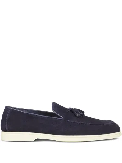 Doucal's Tassel Suede Loafers In Blue