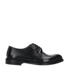 Doucal's Almond-toe Leather Derby Shoes In Black