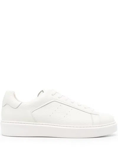 Doucal's Perforated Trainers In White