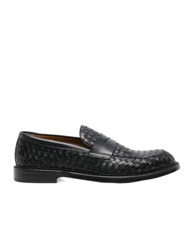 Doucal's Embossed Loafers In Black