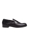 Doucal's Woven Loafers In Black