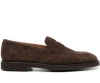 Doucal's Leather Moccasins With Rubber Sole In Brown