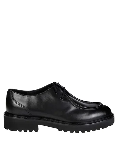 Doucal's Leather Lace-up Shoes In Black