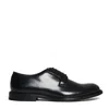 Doucal's Almond-toe Leather Derby Shoes In Black