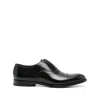 Doucal's High-shine Black Oxford Shoes With Lace-up Fastening In Black