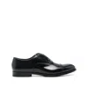 Doucal's High-shine Black Oxford Shoes With Lace-up Fastening In Black