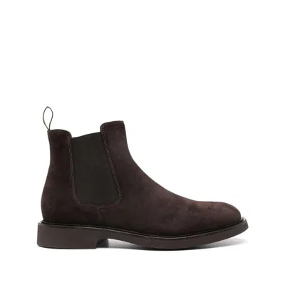 Doucal's Man Ankle Boots Chocolate Brown Size 9 Soft Leather