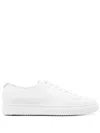 Doucal's White Leather Sneakers With Cushioned Insole In White