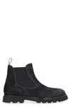 Doucal's Man Ankle Boots Black Size 12 Leather In Blue