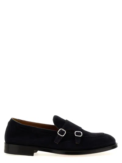 Doucal's Man Loafers Midnight Blue Size 9 Leather