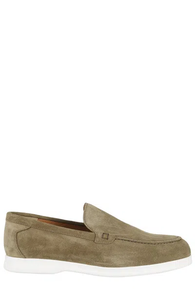 Doucal's Suede Loafers In Green