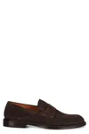 Doucal's Leather Moccasins With Rubber Sole In Brown