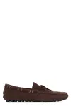 Doucal's Suede Boat Shoes In Brown