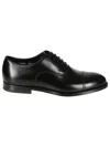 Doucal's High-shine Black Oxford Shoes With Lace-up Fastening In Black