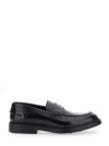 Doucal's Adler Black Slip-on Loafers In Smooth Leather Man In Multi