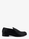Doucal's Adler Leather Loafers With Woven Pattern In Multi