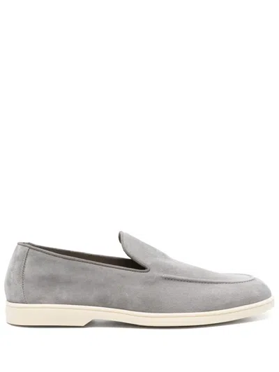 Doucal's Almond-toe Loafers In Gray