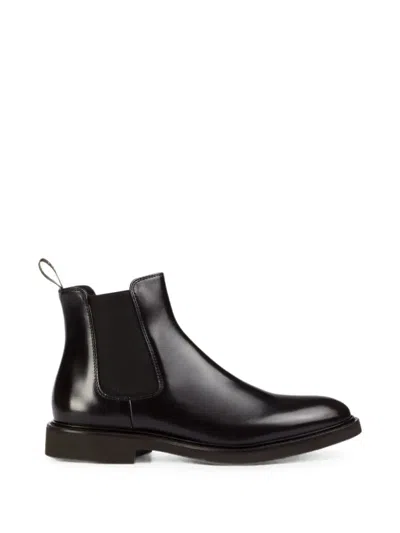 Doucal's Man Ankle Boots Midnight Blue Size 11 Soft Leather In Black