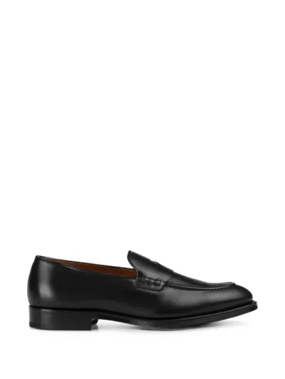 Doucal's Almond-toe Penny Loafers In Black