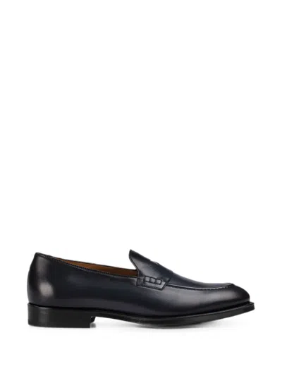 Doucal's Almond-toe Penny Loafers In Black