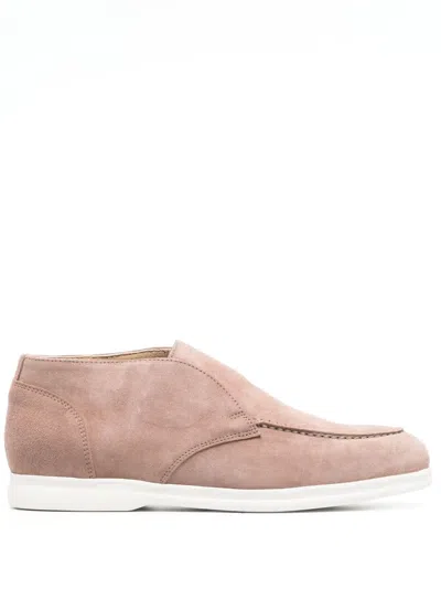 Doucal's Ankle-length Suede Loafers In Rosa