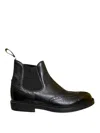 Doucal's Beatles Black Leather Punctures Extralight Bottom In Black