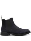 Doucal's Man Ankle Boots Navy Size 6.5 Leather In Black