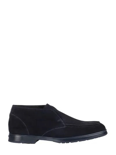 Doucal's Black Adler Suede Chukka Boots In Animal Print
