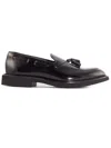 Doucal's Black Brushed Leather Loafers