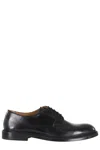Doucal's Shiny Leather Loafers For Men In Black