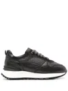 Doucal's Black Leather And Wool Trainers In Black