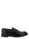 Doucal's Leather Loafers With Embossed Bowl Stitching In Black