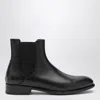 Doucal's Black Smooth Leather Ankle Boots In Black