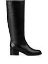 Doucal's Block-heel Leather Boots In Black
