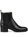 Doucal's Block-heel Leather Chelsea Boots In Black