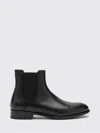 Doucal's Black Smooth Leather Ankle Boots In Black