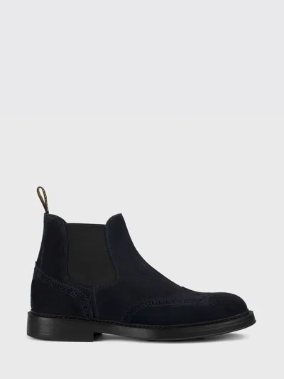 Doucal's Boots  Men Color Blue In Animal Print