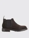 Doucal's Dark Brown Suede Ankle Boot With Elastic Inserts In Brown