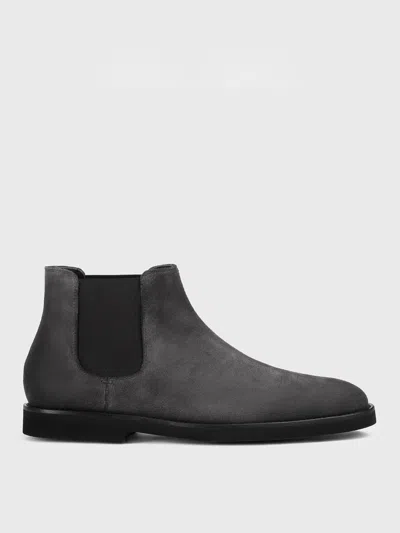 Doucal's Elastic-panel Suede Chelsea Boots In Gray