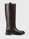 Doucal's Woman Boot Dark Brown Size 7.5 Soft Leather In Brown
