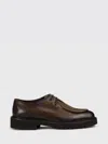 Doucal's Man Lace-up Shoes Dark Brown Size 8 Soft Leather In Brown