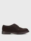 Doucal's Mink Suede Derby Lace-up Shoes In Brown