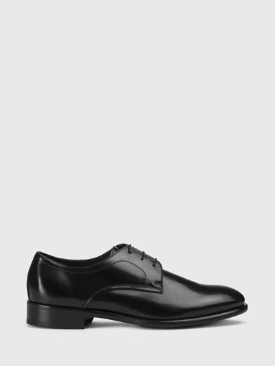 Doucal's Leather Lace-up Derby Shoes In Black