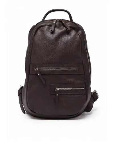 Doucal's Brown Men Leather Backpack