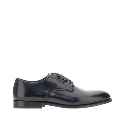 DOUCAL'S BRUSHED LEATHER LACED SHOES